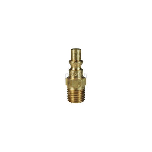 Dixon® M2M2-B M Series ARO Quick Disconnect Pneumatic Plug, 1/4 in Nominal, Quick Disconnect Plug x Male NPTF, 300 psi Pressure, Brass