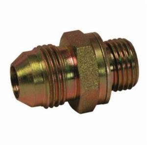 Dixon® M7400-4-10 Hydraulic Adapter, 7/16-20 x M10x1 Nominal, 37°  Male JIC Flare x Male Metric Parallel, Steel