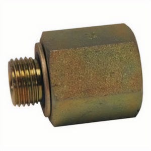 Dixon® M7455-6-18 Hydraulic Tube To Pipe Adapter, 3/8-18 x M18x1.5 Nominal, Female NPTF x Male Metric Parallel, Steel