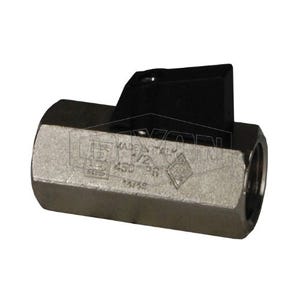 Dixon® MBV25 Mini Ball Valve, 1/4 in, FNPT, Brass Body, Standard Port, FKM Soft goods
