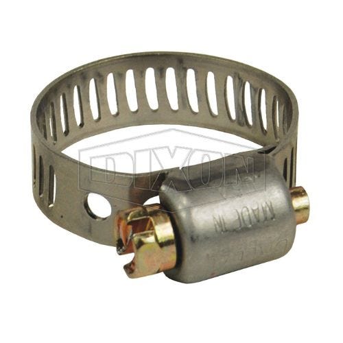 Dixon® MH4 MAH Miniature Worm Gear Clamp, 14/64 to 40/64 in Clamp, SS Band, SS Bolt