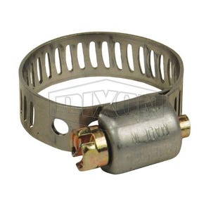 Dixon® MH4 MAH Miniature Worm Gear Clamp, 14/64 to 40/64 in Clamp, SS Band, SS Bolt