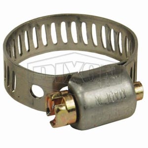 Dixon® MH20 MH Series Miniature Worm Gear Clamp, 1-12/64 to 1-48/64 in Clamp, SS Band, SS Bolt
