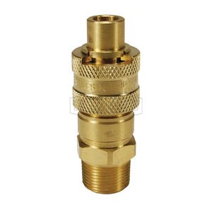 Dixon® N4BM4-B Dix-Lock™ Interchange Male Quick Disconnect Pneumatic End Plug, 1/2-14 Nominal, Quick Disconnect Plug x BSPT