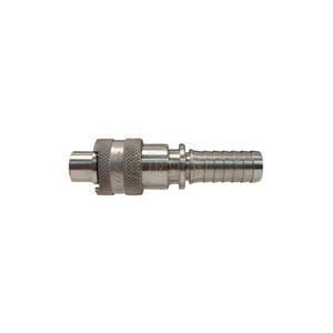 Dixon® Dix-Lock™ N4S6-S N Series Bowes Interchange Quick Disconnect Coupler, 1/2 in Nominal, Quick Disconnect Coupler x Hose Barb, 500 psi Pressure