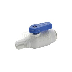 Dixon® TrueSeal™ PP6VMC6-MG Ball Valve, 3/8 in, Tube x Male NPTF Connector, Glass-Reinforced Polypropylene Body