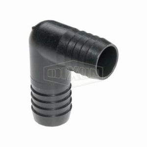 Dixon® PPLSS33 Tuff-Lite™ 90° Hose Elbow, 3/8 in, Hose Barb, Polypropylene, Domestic