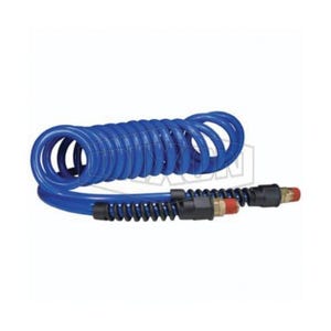 Dixon® PU1215 Self-Storing Air Hose, 1/2 in Nominal, MNPT End Style, 15 ft L, 155 psi Working, Polyurethane, Domestic