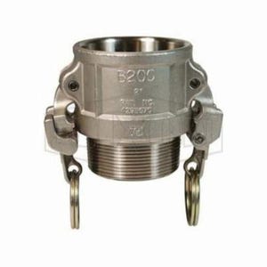 Dixon® RB050EZ EZ Boss-Lock™ Type B Cam and Groove Coupler, 3/4 x 1/2 in Nominal, Female Coupler x MNPT End Style, 316 Stainless Steel, Domestic