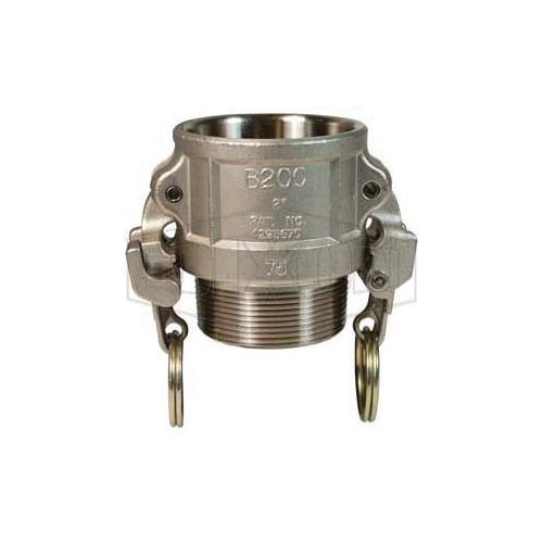Dixon® RB100EZ EZ Boss-Lock™ Type B Cam and Groove Coupler, 1 in Nominal, Female Coupler x MNPT End Style, 316 Stainless Steel