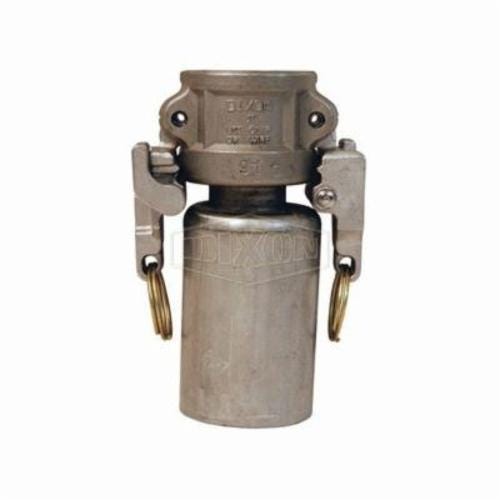 Dixon® RC075EZ-70 EZ Boss-Lock™ Type-C Cam and Groove Swaged Coupler with Ferrule, 3/4 in Nominal, Female Coupler x Hose Shank End Style