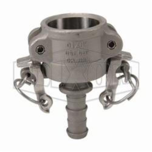 Dixon® RC050BL Boss-Lock™ Type-C Cam and Groove Coupler, 3/4 x 1/2 in Nominal, Female Coupler x Hose Shank End Style, 316 Stainless Steel, Domestic