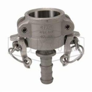 Dixon® RC050BL Boss-Lock™ Type-C Cam and Groove Coupler, 3/4 x 1/2 in Nominal, Female Coupler x Hose Shank End Style, 316 Stainless Steel, Domestic