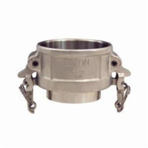 Dixon® RC150BT Boss-Lock™ Type RC Cam & Groove Coupler, 1-1/2 in Nominal, Female Coupler x Butt Weld To Tube End Style, 316 Stainless Steel, Domestic