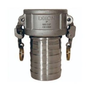 Dixon® RC300EZCR EZ Boss-Lock™ Type-C Cam & Groove Coupler, 3 in Nominal, Female Coupler x Hose Shank End Style, 316 Stainless Steel, Domestic