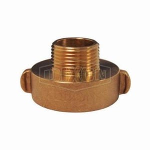 Dixon® RHA1510T Rocker Lug Hydrant Adapter, 1-1/2 x 1 in, Female NST (NH) x MNPT, Brass, Domestic