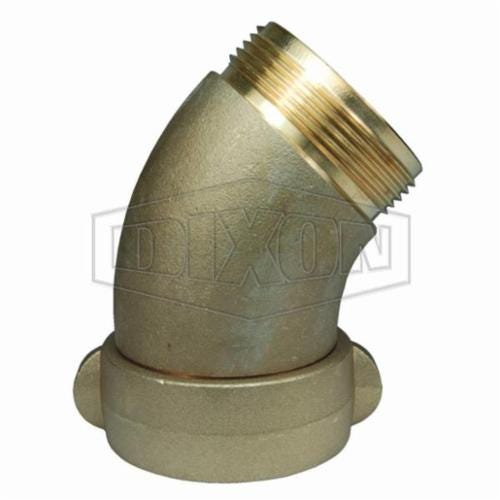 Dixon® RSE45250F Angle and Suction Elbow, 2-1/2 in Nominal, Female NH NST x Male NH NST End Style, Brass, Domestic