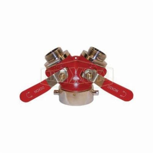 Dixon® S7100-15 Quarter-Turn Ball Wye Valve, 1-1/2 in Nominal, Female NH NST x Male NH NST End Style, Brass Body, Full Port