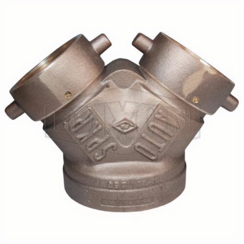 Dixon® SCS4025F Siamese Connection Back Outlet Single Clapper, 2-1/2 x 4 in, Female NST (NH) x FNPT, Brass, Domestic