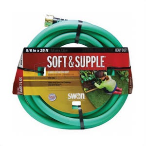 Dixon® SGH25 Garden Hose, 5/8 in, 25 ft L, 150 psi, Rubber Vinyl, Domestic