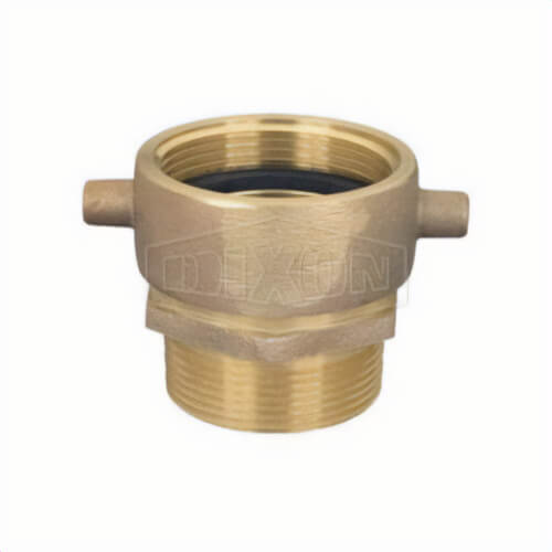 Dixon® SM25F20T Pin Lug Adapter, 2-1/2 in, MNPT x Female NST (NH) Swivel, Brass, Domestic