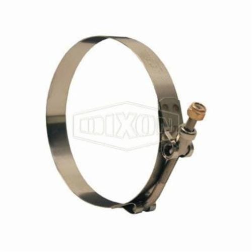 Dixon® STBC450L STBCL Long T-Bolt Clamp, 4.05 to 4.62 in Nominal, 0.025 in Thick, 300 Stainless Steel, Domestic