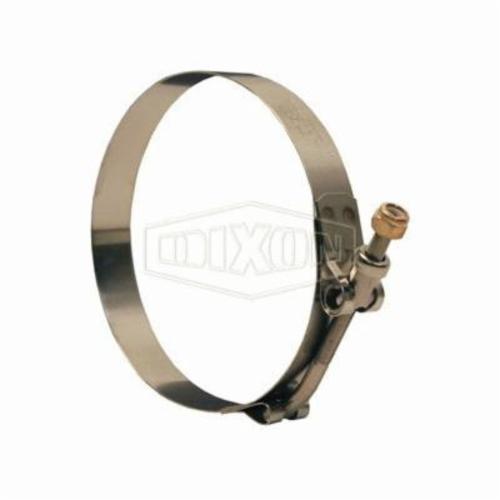 Dixon® STBC582L STBCL Long T-Bolt Clamp, 5.37 to 5.94 in Nominal, 0.025 in Thick, 300 Stainless Steel, Domestic