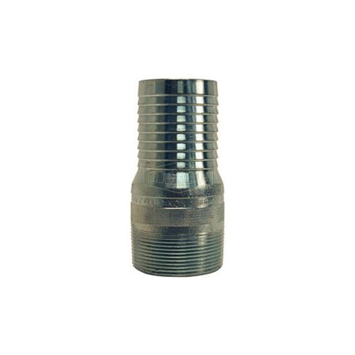 Dixon® STC1 King™ No Knurl Combination Nipple, 1/2 in Nominal, Hose Shank x MNPT End Style, Carbon Steel, Zinc Plated