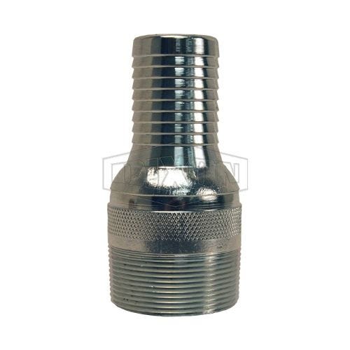 Dixon® STC1520 Jump Size King™ Combination Nipple, 1-1/2 x 1-1/4 in x 4 in L NPT x Hose Shank, Carbon Steel, Zinc Plated