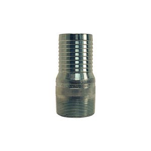 Dixon® STC25 King™ No Knurl Combination Nipple, 2 in Nominal, Hose Shank x MNPT End Style, Carbon Steel, Zinc Plated