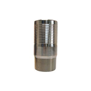 Dixon® STC2520 Jump Size King™ Combination Nipple, 1-1/2 in x 4-31/32 in L NPT x Hose Shank, Carbon Steel, Zinc Plated