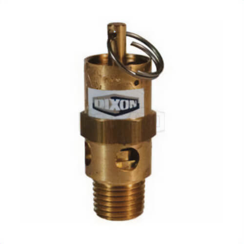 Dixon® SV125 Standard Safety Pop-Off Valve, 1/4 in, MNPT, 109 scfm, Brass Body