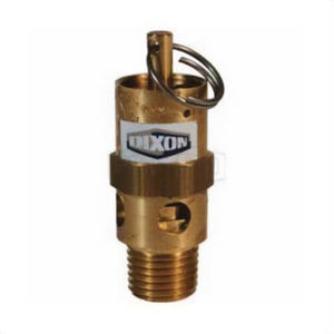 Dixon® SV125 Standard Safety Pop-Off Valve, 1/4 in, MNPT, 109 scfm, Brass Body