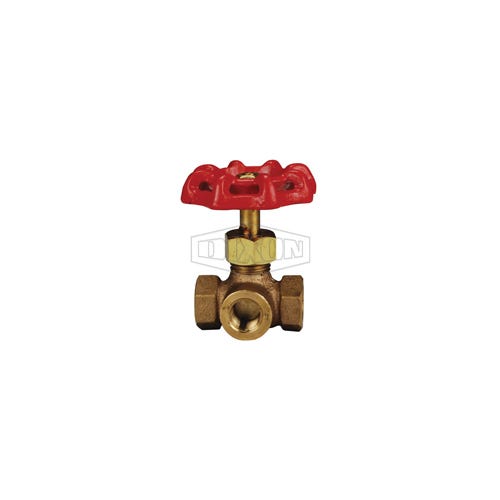 Dixon® TWGV25 3-Way Gauge Valve, 1/4 in, FNPT, Brass Body