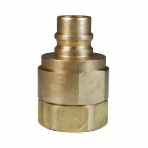 Dixon® V2F2-B V Snap-Tite H/IH Valved Interchange Plug, 1/4-18 Nominal, FNPTF End Style, Brass