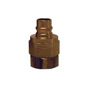 Snap-Tite by Dixon® V3F3-B H Series Interchange Valved Quick Connect Plug, 3/8-18 Nominal, FNPT, Brass, Domestic