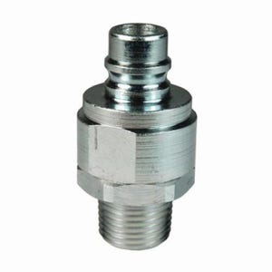 Dixon® V3M3 V/Snap-Tite H/IH Valved Hydraulic Interchange Coupler, 3/8 in x 3/8-18 Nominal, Quick-Connect x MNPT, Steel