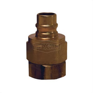 Snap-Tite by Dixon® V4F4-B H Series Interchange Valved Quick Connect Plug, 1/2-14 Nominal, FNPT, Brass, Domestic