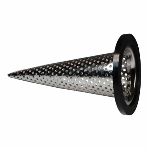 Dixon® WH400-A Round Hole Witches Hat Strainer, 4 in, 9-9/32 in OAL, 304 Stainless Steel