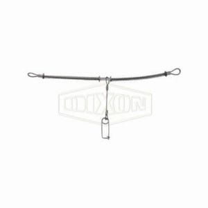 Dixon® WSR1C King Cable™ Hose Cable with Safety Clip and Lanyard, 1/8 in, 20-1/4 in L, 200 psi, Carbon Steel, Domestic