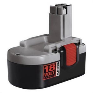 Bosch BAT181 BlueCore Replacement Power Tool NiCd Battery, Nominal Voltage: 18 V, Nominal Capacity: 2.4 AMP-HR