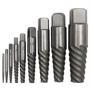 Qualtech DEWEZS1-9 Screw Extractor Set, For Use with Up to 1-3/4 in Screws, Carbon Steel