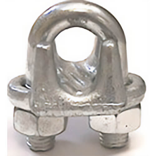 1-1/8 in Drop Forged Wire Rope Clip Galvanized, 6 Clips Minimum