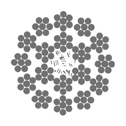 HSI® 3/8 in Compact 18 HSLR Rotation-Resistant Wire Rope, 18x7, Made in USA, Per Foot