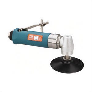 Dynabrade® 54406 Geared Disc Sander, 4 in dia Disc, 3/8-24 Male Arbor/Shank, 0.7 hp, 39 scfm Air Flow, 90 psi