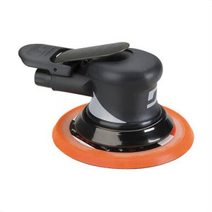 Dynabrade® Dynorbital® Supreme 56859 Non-Vacuum Palm Style Random Orbital Sander, 6 in Round Pad, 18 scfm Air Flow, 90 psi