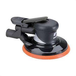 Dynabrade® 56863 Dynorbital® Supreme Central Vacuum Palm Style Random Orbital Sander, 6 in Round Pad, 18 scfm Air Flow, 90 psi