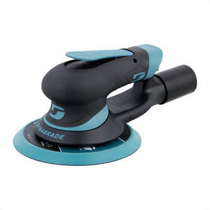 Dynabrade® Dynorbital® X61V Extreme Random Rotary Vane Orbital Sander, 6 in dia, 19 scfm Air Flow, 90 psig, Vacuum Orbit, Hook-Face Pad Grip Method