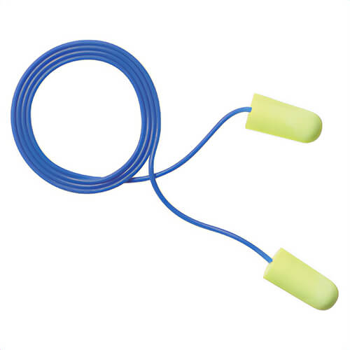 3M™ 7000002306 E-A-Rsoft™ Neons™ Corded Earplugs, 33 dB Noise Reduction, Tapered Shape, CSA Class AL, Disposable, Corded Design
