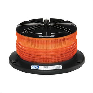 ECCO® Profile™ 7460A 360° High Intensity Strobe Beacon, Amber, LED Lamp, 12 to 36 VDC, 46.3 W, 3.6 A, 3-Bolt/Flange/Surface Mount